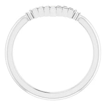 Load image into Gallery viewer, 14K White Gold .08cttw Natural Diamond Contour Band - Sizes 6-8
