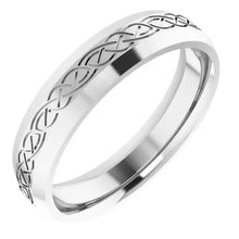 Load image into Gallery viewer, 5mm Mens Celtic Patterned Inspired Wedding Band - Size 10
