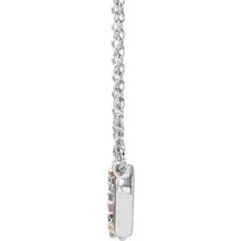 Load image into Gallery viewer, 14k Gold Natural Multi-Gemstone Rainbow 18&quot; Necklace In Multiple Colors
