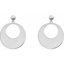 Load image into Gallery viewer, Sterling Silver Circle Dangle Earrings
