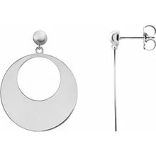 Load image into Gallery viewer, Sterling Silver Circle Dangle Earrings
