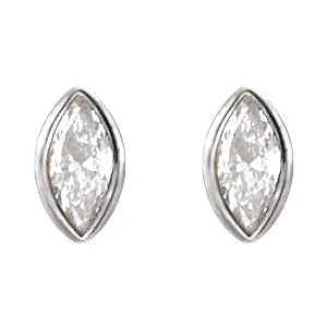 14k Gold .08cttw Natural Diamond Press Fit Back Stud Earring In Multiple Colors