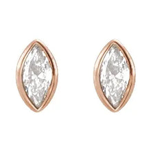 Load image into Gallery viewer, 14k Gold .08cttw Natural Diamond Press Fit Back Stud Earring In Multiple Colors
