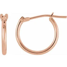 Load image into Gallery viewer, 14K Yellow Gold 12.5mm Huggie Youth Earrings In Multiple Colors
