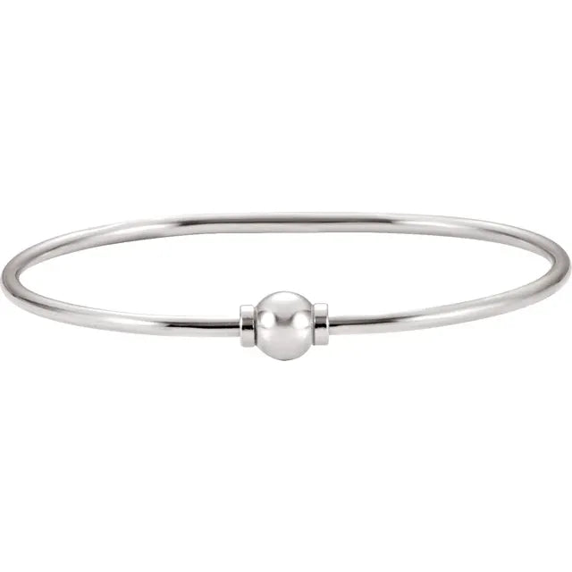 Sterling Silver 8mm Ball Bangle 7