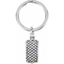 Load image into Gallery viewer, Sterling Silver Woven Rectangle Ash Holder Key Chain
