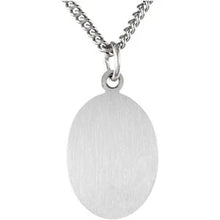 Load image into Gallery viewer, Sterling Silver 15x11 mm Oval St. Christopher 18&quot; Necklace
