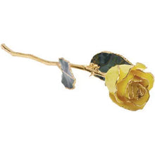 Load image into Gallery viewer, Lacquered Yellow Rose with 24kt Gold Trim
