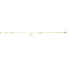 Load image into Gallery viewer, 14K Yellow Gold Butterfly Adjustable 5-7&quot; Bracelet
