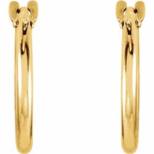 Load image into Gallery viewer, 14K Yellow Gold 12.5mm Huggie Youth Earrings In Multiple Colors
