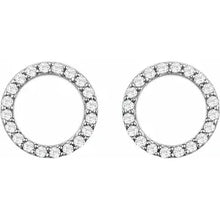 Load image into Gallery viewer, 14k Gold 1/5cttw Natural Diamond Circle Earrings In Multiple Colors
