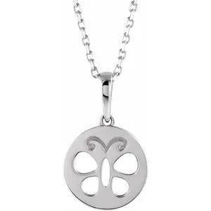 14k Gold Youth Butterfly Disc 15