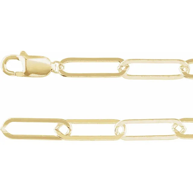 14K Yellow Gold 6.2mm Paperclip Link 18