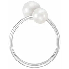 Load image into Gallery viewer, 14K White Gold Freshwater Cultured Pearl Ring - Size 7
