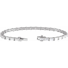 Load image into Gallery viewer, 14K White Gold 6.20cttw Lab-Grown Diamond 7&quot; Bracelet
