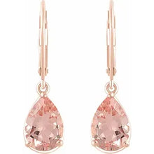 Load image into Gallery viewer, 14K Rose Gold Natural Pink Morganite Earrings
