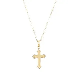 14K Yellow Gold Youth Cross 15