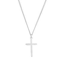 Load image into Gallery viewer, Sterling Silver 25.7x14mm Cross 18&quot; Necklace
