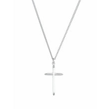 Load image into Gallery viewer, Sterling Silver 25.7x14mm Cross 18&quot; Necklace
