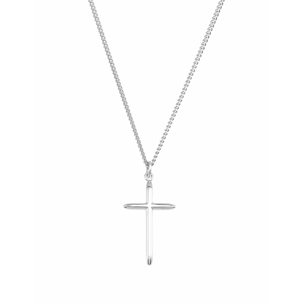 Sterling Silver 25.7x14mm Cross 18