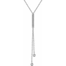 Load image into Gallery viewer, 14K White Gold 1/10cttw Natural Diamond 16-18&quot; Necklace
