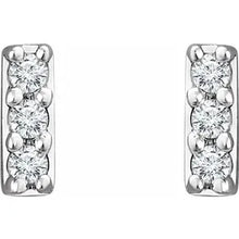 Load image into Gallery viewer, 14k Gold .05cttw Natural Diamond Bar Earrings In Multiple Colors
