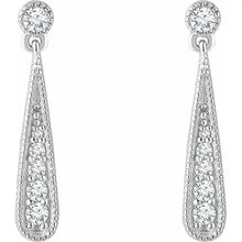 Load image into Gallery viewer, 14k Gold 1/6cttw Natural Diamond Teardrop Earrings In Multiple Colors
