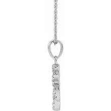 Load image into Gallery viewer, Sterling Silver 1/8cttw Natural Diamond Five-Fold Celtic 16-18&quot; Necklace
