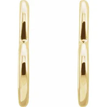 Load image into Gallery viewer, 14k Gold Heart Hoop Earrings In Multiple Colors
