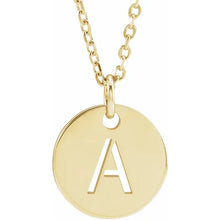 Load image into Gallery viewer, A-Z 14K Yellow Gold Initial 16-18&quot; Necklace
