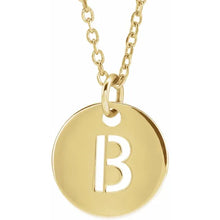 Load image into Gallery viewer, A-Z 14K Yellow Gold Initial 16-18&quot; Necklace
