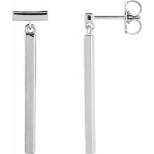 Load image into Gallery viewer, Sterling Silver Articulated Bar Earrings
