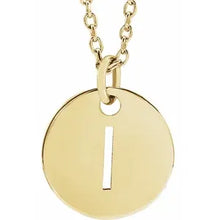 Load image into Gallery viewer, A-Z 14K Yellow Gold Initial 16-18&quot; Necklace
