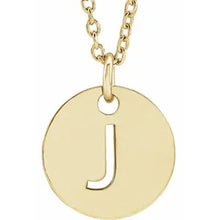 Load image into Gallery viewer, A-Z 14K Yellow Gold Initial 16-18&quot; Necklace
