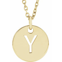 Load image into Gallery viewer, A-Z 14K Yellow Gold Initial 16-18&quot; Necklace
