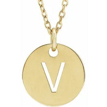 Load image into Gallery viewer, A-Z 14K Yellow Gold Initial 16-18&quot; Necklace
