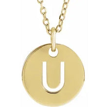 Load image into Gallery viewer, A-Z 14K Yellow Gold Initial 16-18&quot; Necklace
