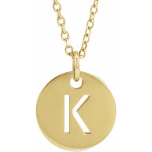 Load image into Gallery viewer, A-Z 14K Yellow Gold Initial 16-18&quot; Necklace
