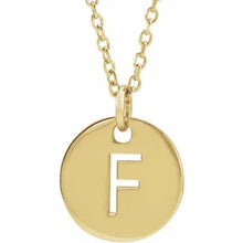 Load image into Gallery viewer, A-Z 14K Yellow Gold Initial 16-18&quot; Necklace
