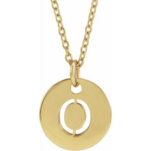 Load image into Gallery viewer, A-Z 14K Yellow Gold Initial 16-18&quot; Necklace
