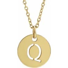 Load image into Gallery viewer, A-Z 14K Yellow Gold Initial 16-18&quot; Necklace
