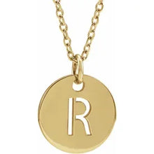 Load image into Gallery viewer, A-Z 14K Yellow Gold Initial 16-18&quot; Necklace
