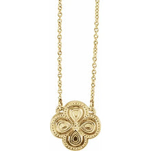 Load image into Gallery viewer, 14k Gold Clover 18&quot; Necklace In Multiple Colors
