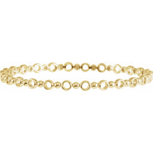 Load image into Gallery viewer, 14k Yellow Gold 4.4mm Geometric Bangle 7&quot; Bracelet
