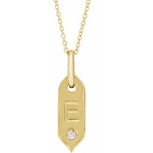 Load image into Gallery viewer, A-Z 14K Yellow Gold .05cttw Natural Diamond Initial 16-18&quot; Necklace

