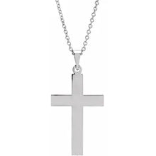 Load image into Gallery viewer, 14k Gold 22 x 14mm Cross 18&quot; Necklace In Multiple Colors
