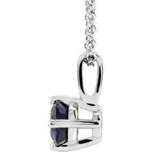 Load image into Gallery viewer, Jan-Dec 14k White Gold 4mm Natural Birthstone Solitaire 16-18&quot; Necklaces
