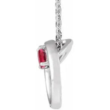 Load image into Gallery viewer, Jan-Dec Sterling Silver 1/10 CT Natural BIRTHSTONE Circle 16-18&quot; Necklace
