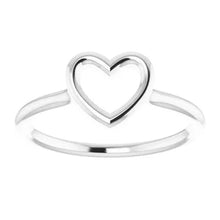 Load image into Gallery viewer, 14K Gold Heart Ring In Multiple Colors - Sizes 5-8
