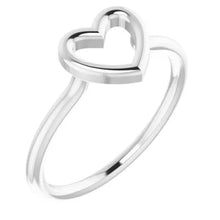 Load image into Gallery viewer, 14K Gold Heart Ring In Multiple Colors - Sizes 5-8
